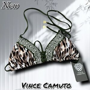 New NWT Vince Camuto Animal Print Bikini Swim Top – XS